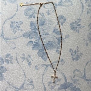 Elegant Gold Cross Pendant Necklace